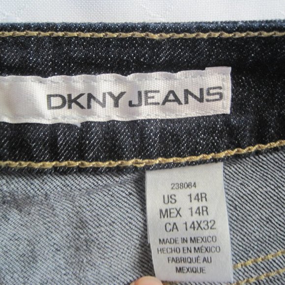 DKNY Women’s Straight Leg Dark Denim Jeans - Size 14X32 - Picture 10 of 10